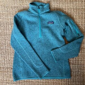 SOLD. Patagonia Teal Quarter-Zip Fleece